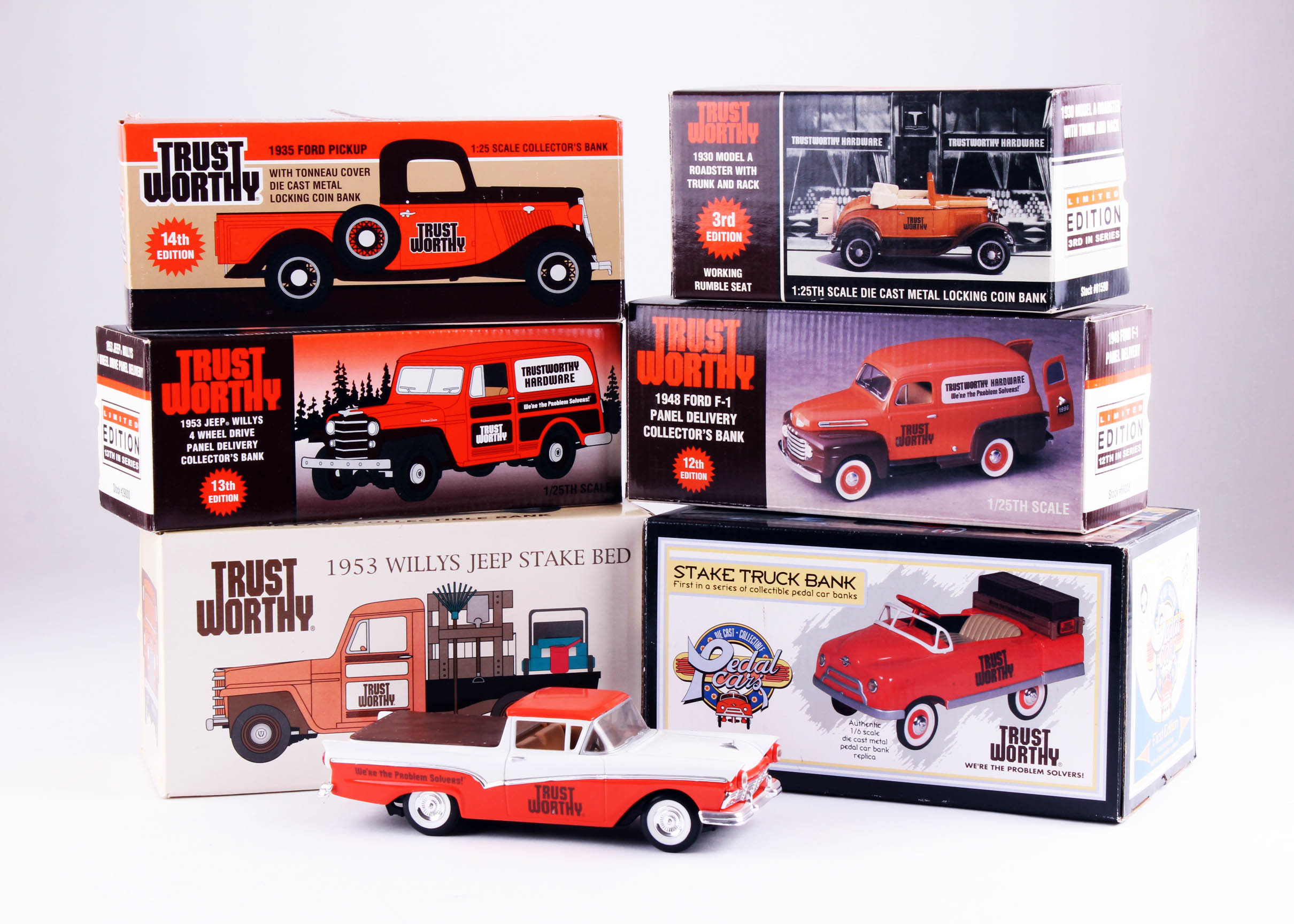 Trust Worthy Diecast Metal Model Car Banks Collection EBTH